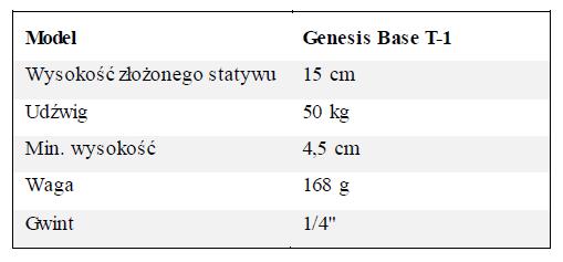 Genesis Base T-1 Statyw stołowy 1